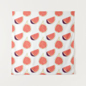 Tenture Fig mauve : motif coloré (Devant)