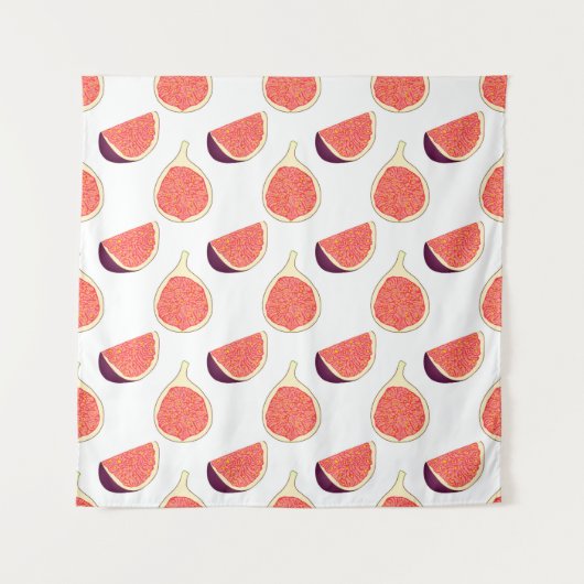 Tenture Fig mauve : motif coloré (Devant)