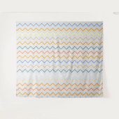 Tenture Figure lignes zig zag pastel arc-en-ciel  (Devant (Horizontal))