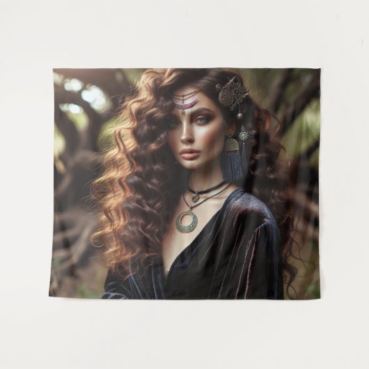 Tenture Fille avec bijoux (Devant (Horizontal))