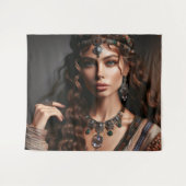 Tenture Fille avec bijoux (Devant (Horizontal))