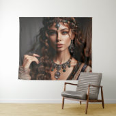 Tenture Fille avec bijoux (En situation (horizontale))