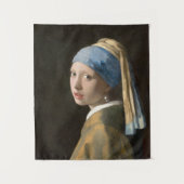 Tenture Fille avec une oreille perle | Johannes Vermeer (Devant)