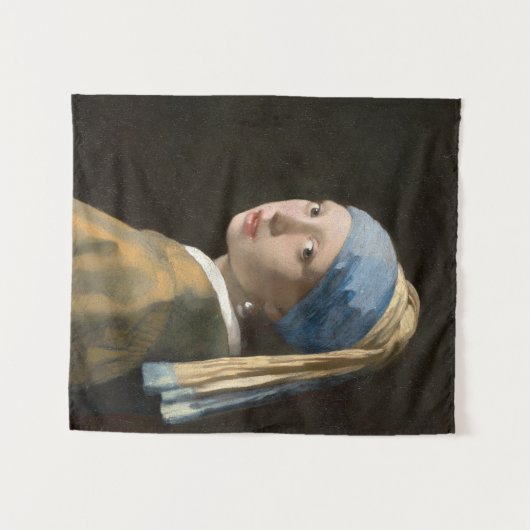 Tenture Fille avec une oreille perle | Johannes Vermeer (Devant (Horizontal))