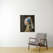 Tenture Fille avec une oreille perle | Johannes Vermeer (En situation)