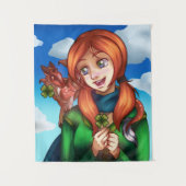 Tenture Fille chanceuse (Devant)