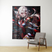 Tenture Fille d'anime (En situation)