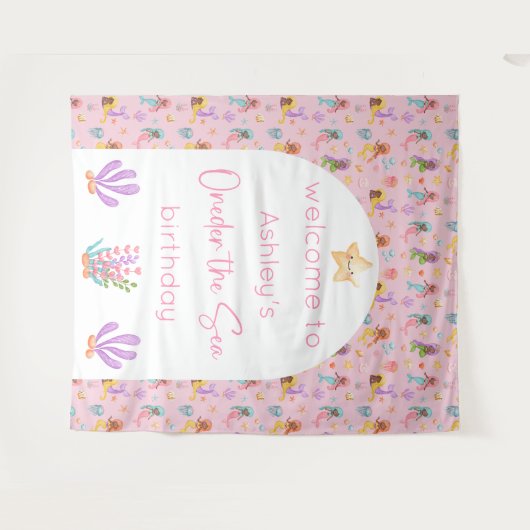 Tenture Fille d'anniversaire (Devant (Horizontal))