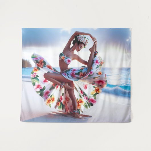 Tenture Fille dansante (Devant (Horizontal))