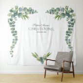 Tenture Fille de baptême à l'aquarelle luxuriante Prop euc (En situation (horizontale))