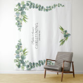 Tenture Fille de baptême à l'aquarelle luxuriante Prop euc (En situation)