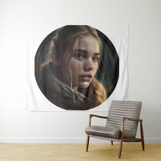 Tenture Fille de cercle (En situation (horizontale))
