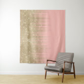 Tenture Fille Glamour Or rose Parties scintillant Gradient (En situation)