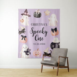 Tenture Fille Halloween Spooky One Fête d'anniversaire 1èr