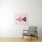 Tenture Fille noire Ballerina Rose Ballet (En situation (horizontale))