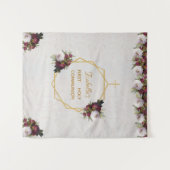 Tenture Fille Première Communion Arrière-plan Marbre Bourg (Devant (Horizontal))