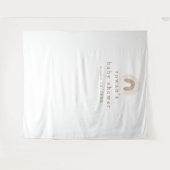 Tenture Fille ROWAN Boho rose Baby shower arc-en-ciel fond (Devant (Horizontal))