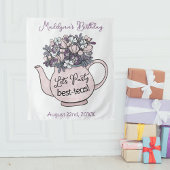 Tenture Fille's Birthday Tea Party Faisons la fête