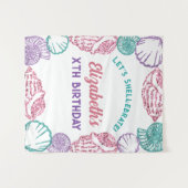 Tenture Filles Coquillages Anniversaire (Devant (Horizontal))