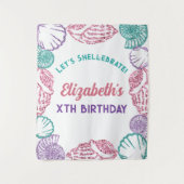 Tenture Filles Coquillages Anniversaire (Devant)