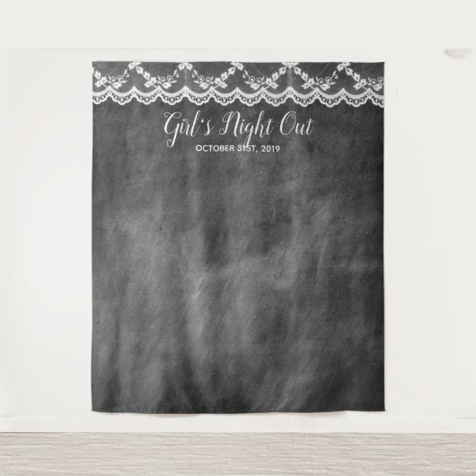 Tenture Fille's Night Out Chalkboard Photo Booth Backdrop (Devant)