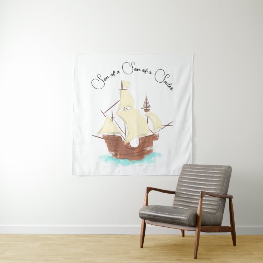 Tenture Fils d'un fils de marin pirate (En situation)