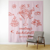 Tenture Fin de semaine du bachelorette pour fille à main t (En situation)