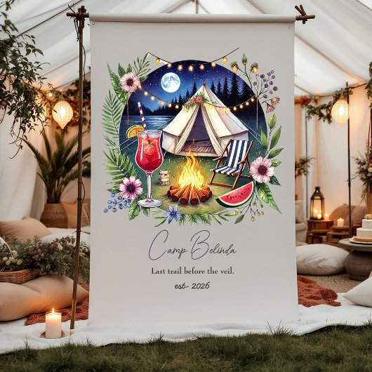 Tenture Fin de semaine Rustique Camping Bride Bachelorette