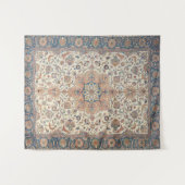 Tenture Fin Persia Tabriz Bleu rouille Orange (Devant (Horizontal))