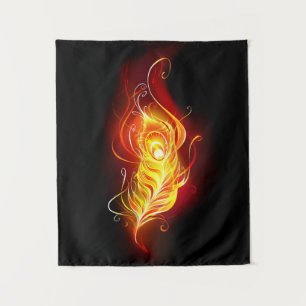 Tenture Fire Peacock Feather