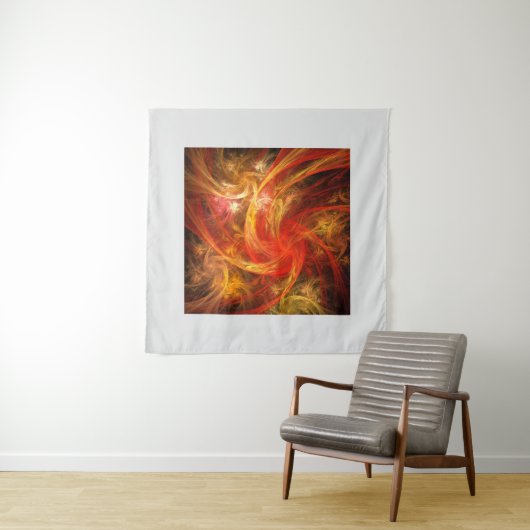 Tenture Firestorm Nova Art Abstrait (En situation (horizontale))