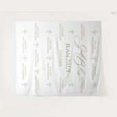 Tenture First Communion banner backdrop gold (Devant (Horizontal))