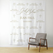 Tenture First Communion banner backdrop gold (En situation)