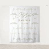 Tenture First Communion banner backdrop gold (Devant)