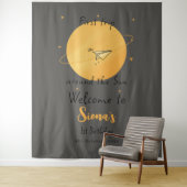 Tenture First Trip Around The Sun Paper Airplane Birthday (En situation)