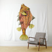 Tenture Fishey Fishey Tapestry (En situation (horizontale))