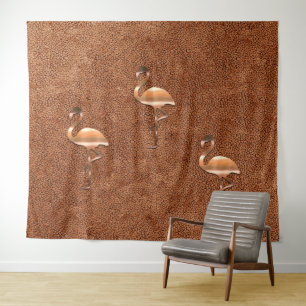 Tenture Flair Tropical Flamant rose d'or Tapestry