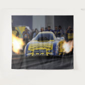 Tenture Flamant Funny Voiture Drag Racer Sports (Devant (Horizontal))