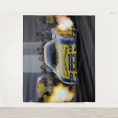 Tenture Flamant Funny Voiture Drag Racer Sports (Devant)