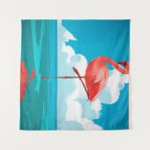 Tenture Flamant rose (Devant (Horizontal))