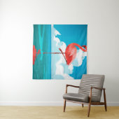 Tenture Flamant rose (En situation (horizontale))