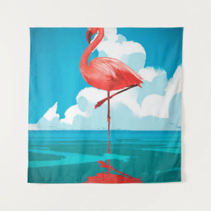 Tenture Flamant rose