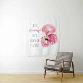Tenture Flamant rose Aquarelle Exotique Rose Moderne Avec  (En situation)