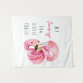 Tenture Flamant rose Aquarelle Exotique Rose Moderne Avec  (Devant (Horizontal))