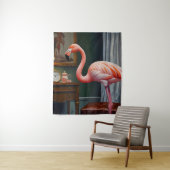 Tenture Flamant rose Cozy Corner (En situation)