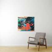 Tenture Flamant rose funky (En situation (horizontale))