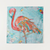 Tenture Flamant rose lumineux (Devant (Horizontal))