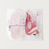 Tenture Flamant rose pelucheux (Devant (Horizontal))