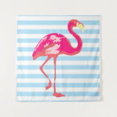 Tenture Flamant rose rose (Devant (Horizontal))