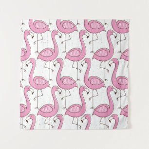 Tenture Flamant rose sans couture motif, design exotique v